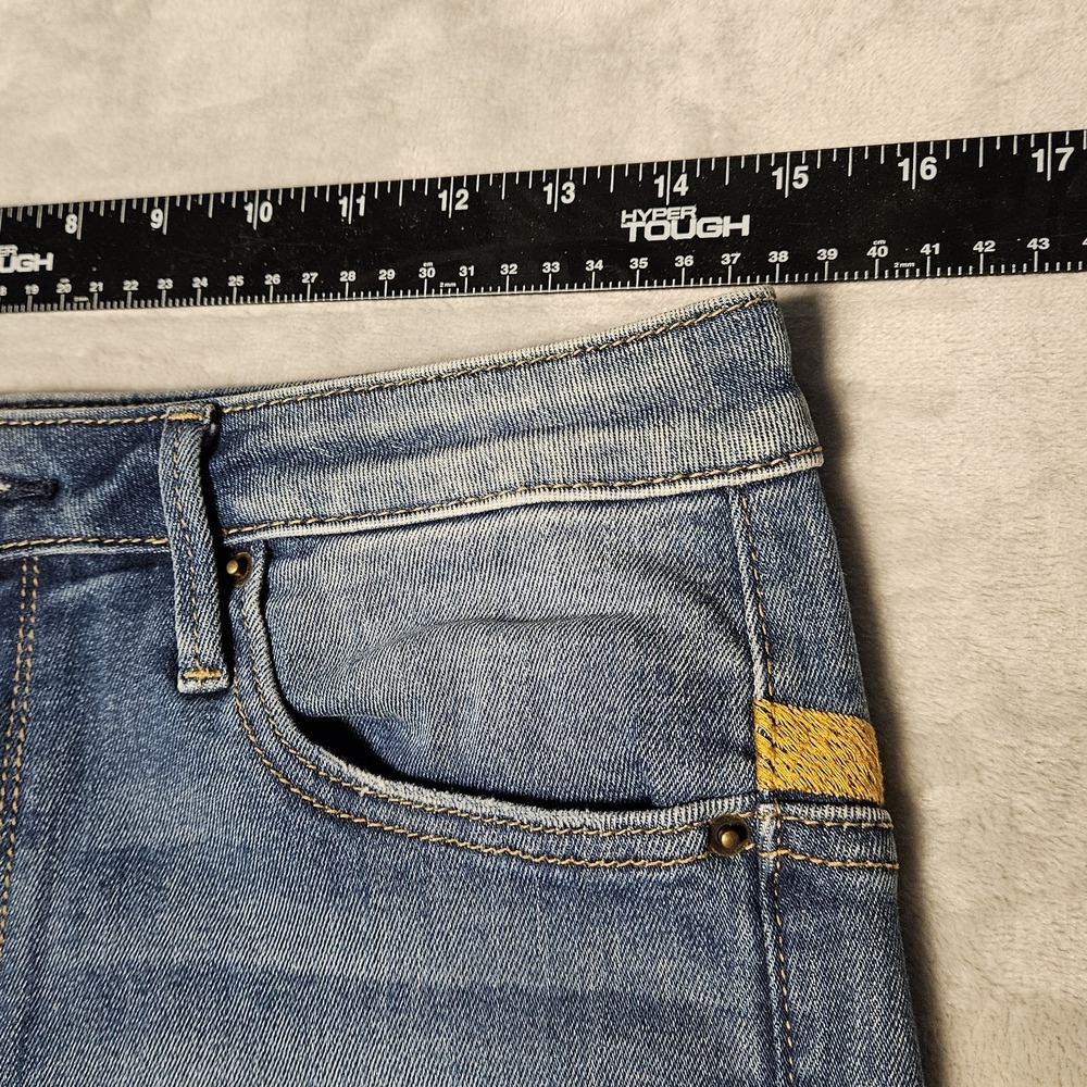 Driftwood by Free People Blue Farrah Sunset Flare Bojo Western Denim Jeans Sz 29 - Picture 7 of 12